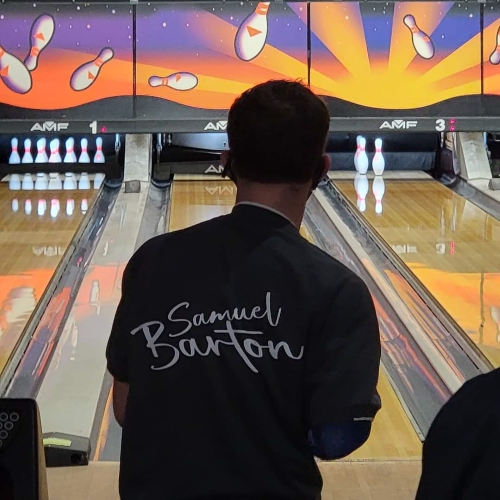 Samuel at a Bowling tournament.